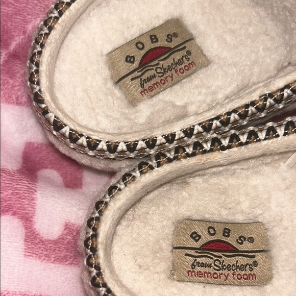 Bobs Skechers Cream Slip-On Women's Shoes - Picture 3 of 5